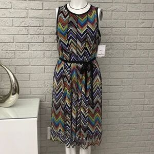 Phase 7 Seven Colorful Pattern Dress Size 8 NWT